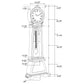 Narcissa Grandfather Clock with Adjustable Chime Brown Red