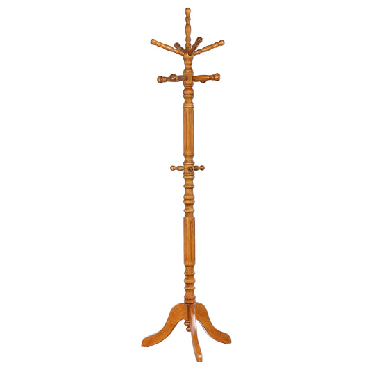 Achelle 11 Hook Freestanding Coat Rack Hanger Golden Brown