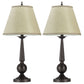 Ochanko 27-inch Empire Shade Table Lamp Bronze (Set of 2)