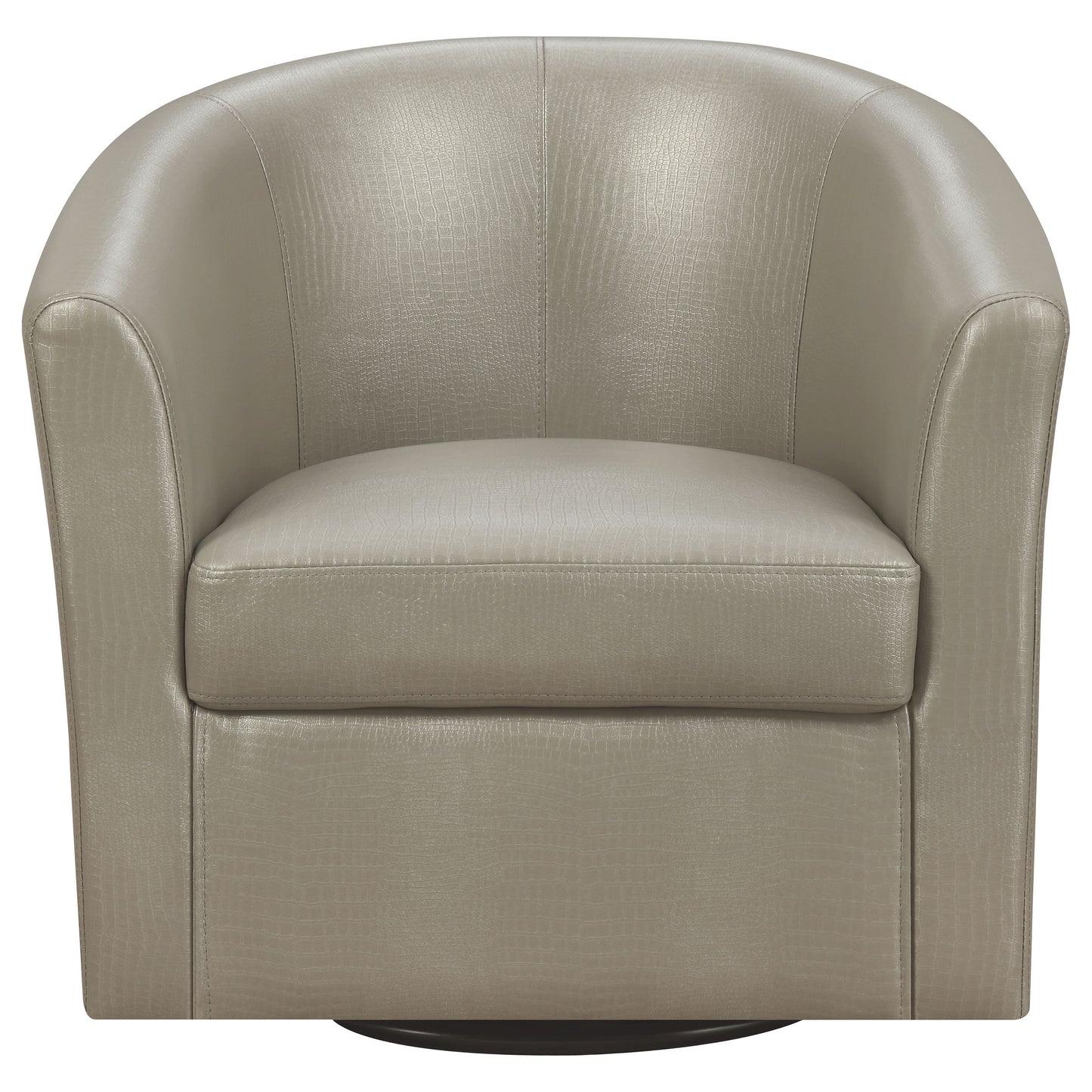 Turner Upholstered Barrel Back Swivel Chair Champagne