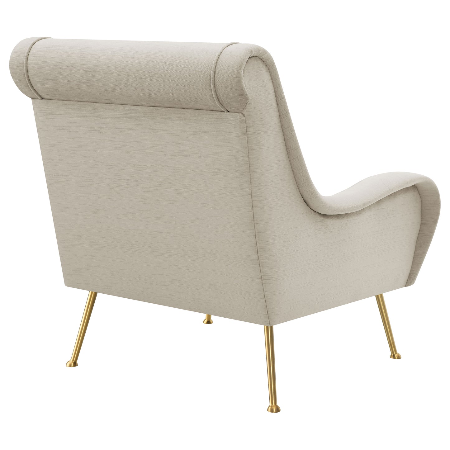 Ricci Upholstered Saddle Arm Accent Chair Stone