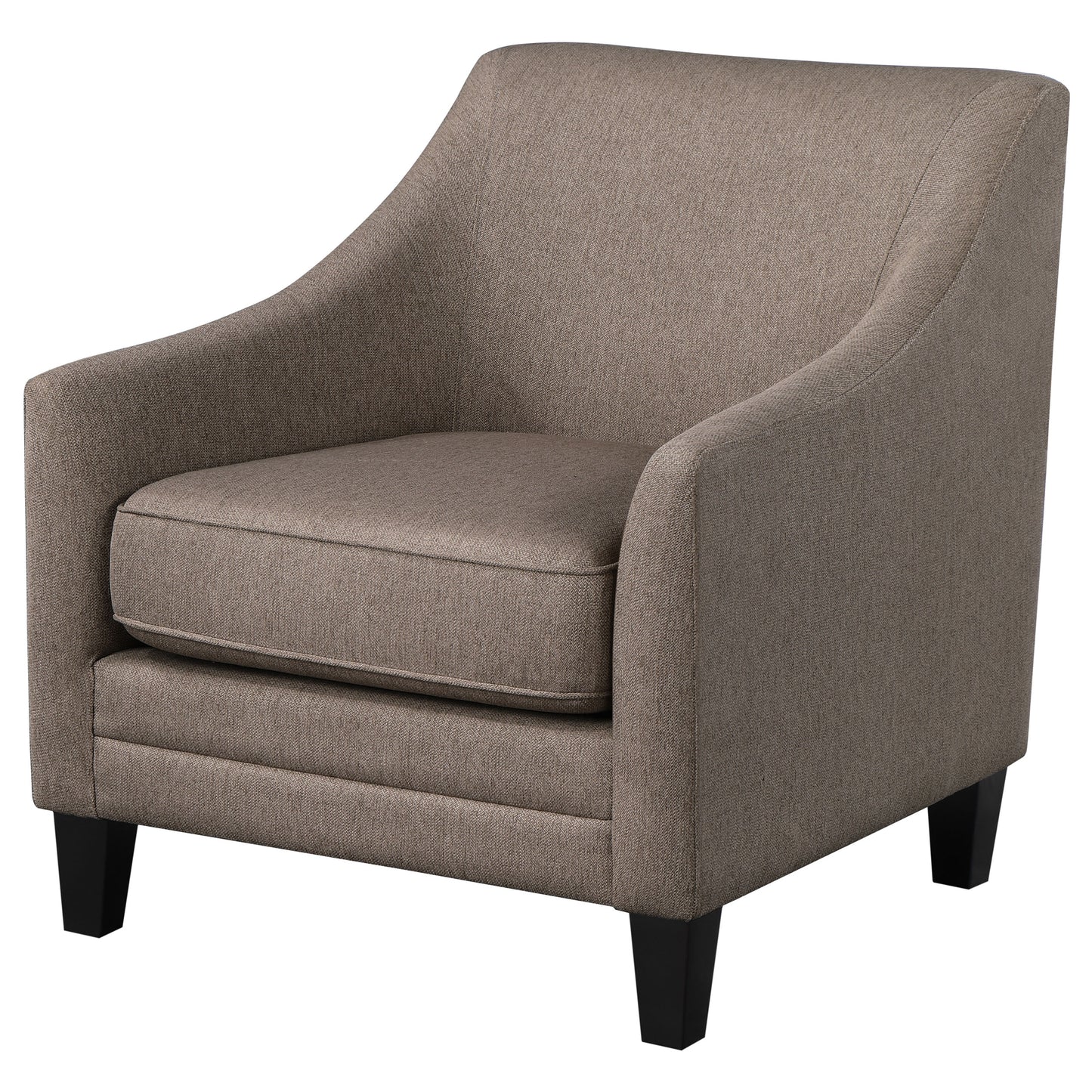 Liam Upholstered Sloped Arm Accent Club Chair Camel