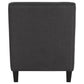 Liam Upholstered Sloped Arm Accent Club Chair Barely Black