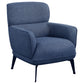 Andrea Upholstered Crecent Arm Accent Chair Blue