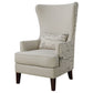 Pippin Upholstered High Wingback Accent Chair Cream