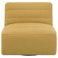 Cobie Upholstered Armless Swivel Chair Mustard