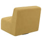 Cobie Upholstered Armless Swivel Chair Mustard