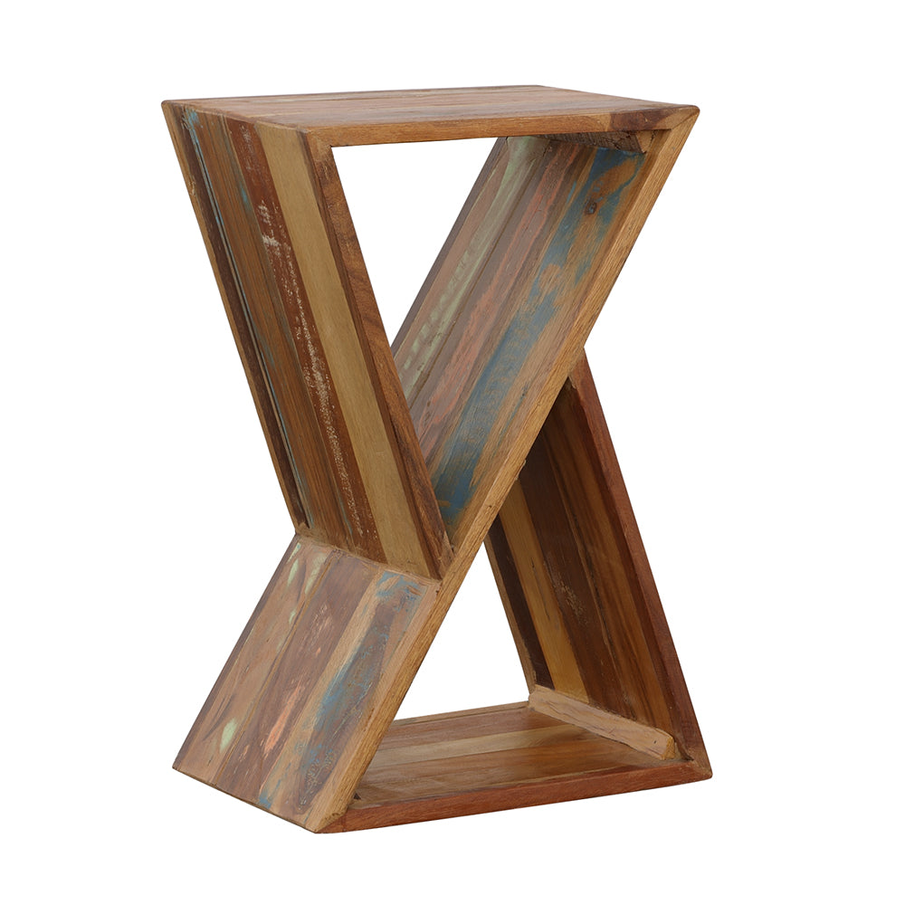 Lily Solid Reclaimed Wood Accent Side Table Natural