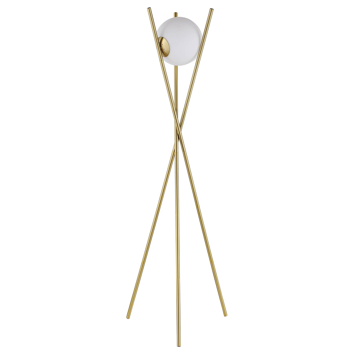 Yamileth 65-inch Spherical Bulb Metal Tripod Floor Lamp Gold