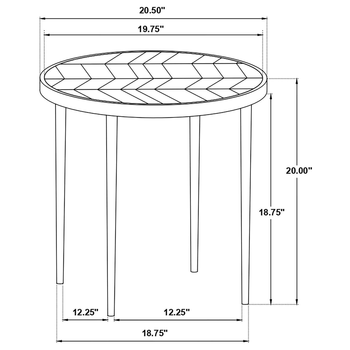 Hayden Round Wood Top Side Table Natural Mango and Black