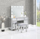 Allora 9-drawer Vanity Set with Lighting Metallic Silver