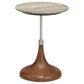 Alicia Round Marble Top Accent Side Table Ivory