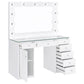 Acena 7-drawer Vanity Set with Lighting White High Gloss