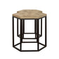 Adger 2-piece Hexagonal Nesting Tables Natural and Black