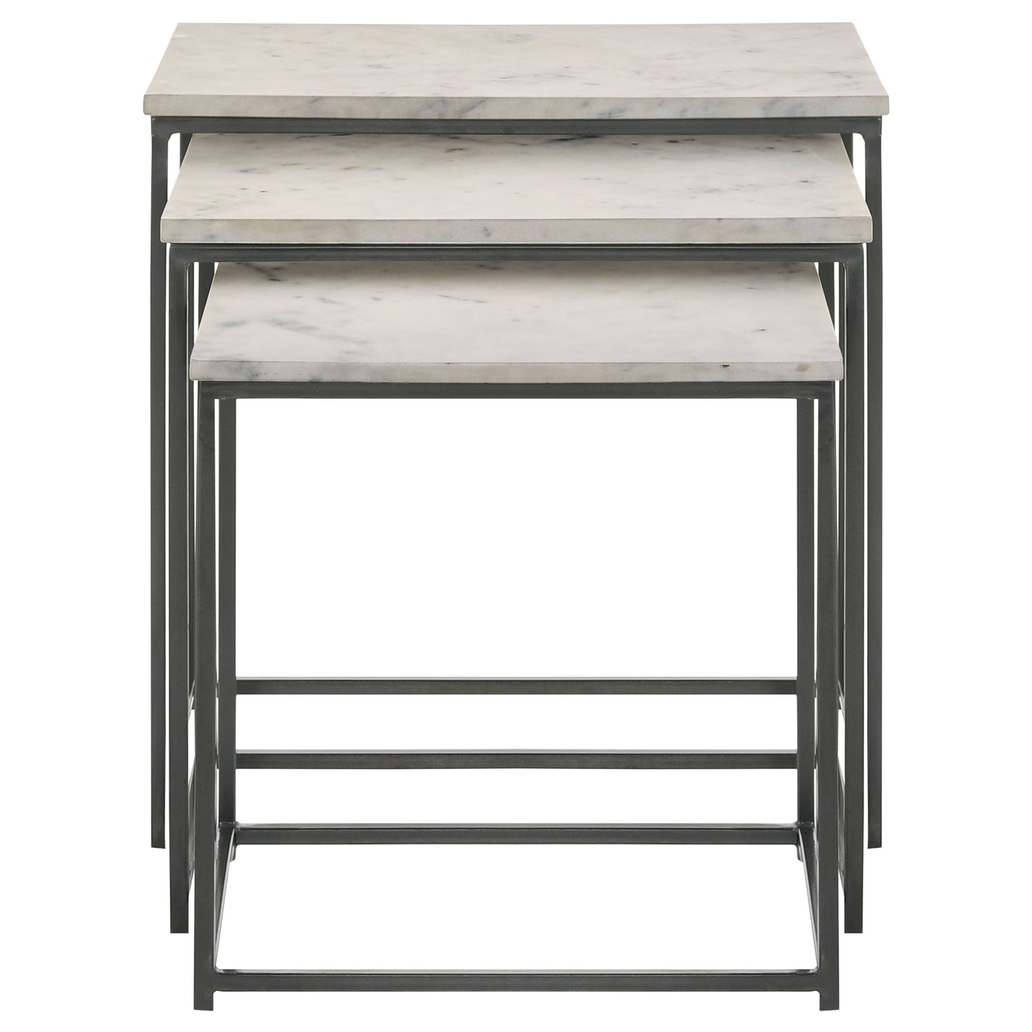 Medora 3-piece Marble Top Nesting Table Set White