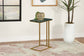 Vicente Marble Top C-Shaped Sofa Side Table Green