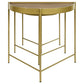 Tristen 3-Piece Demilune Nesting Table Brown and Gold