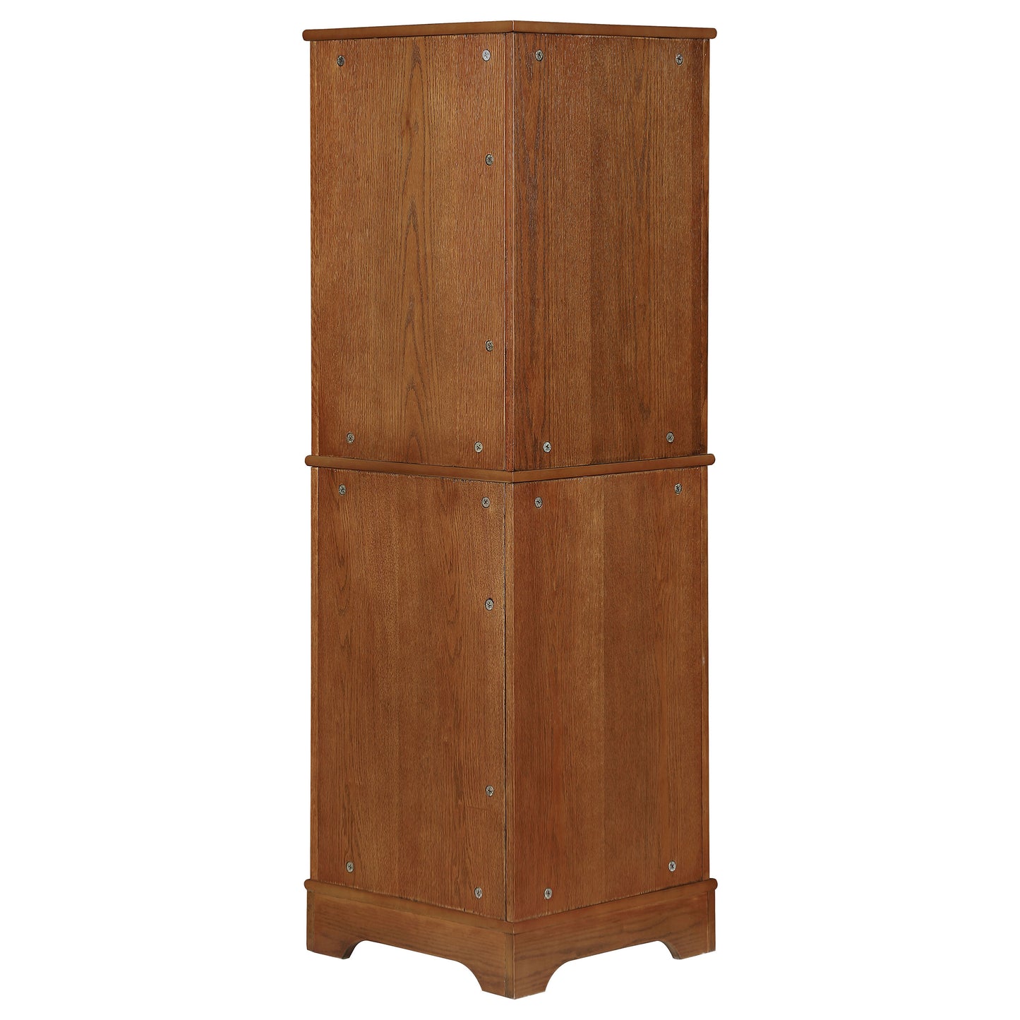 Coreosis 4-door Wood Corner Curio Cabinet Golden Brown