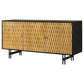 Aminah 3-door Wood Accent Cabinet Natural and Black