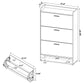 Denia 3-tier Engineered Wood Shoe Cabinet White