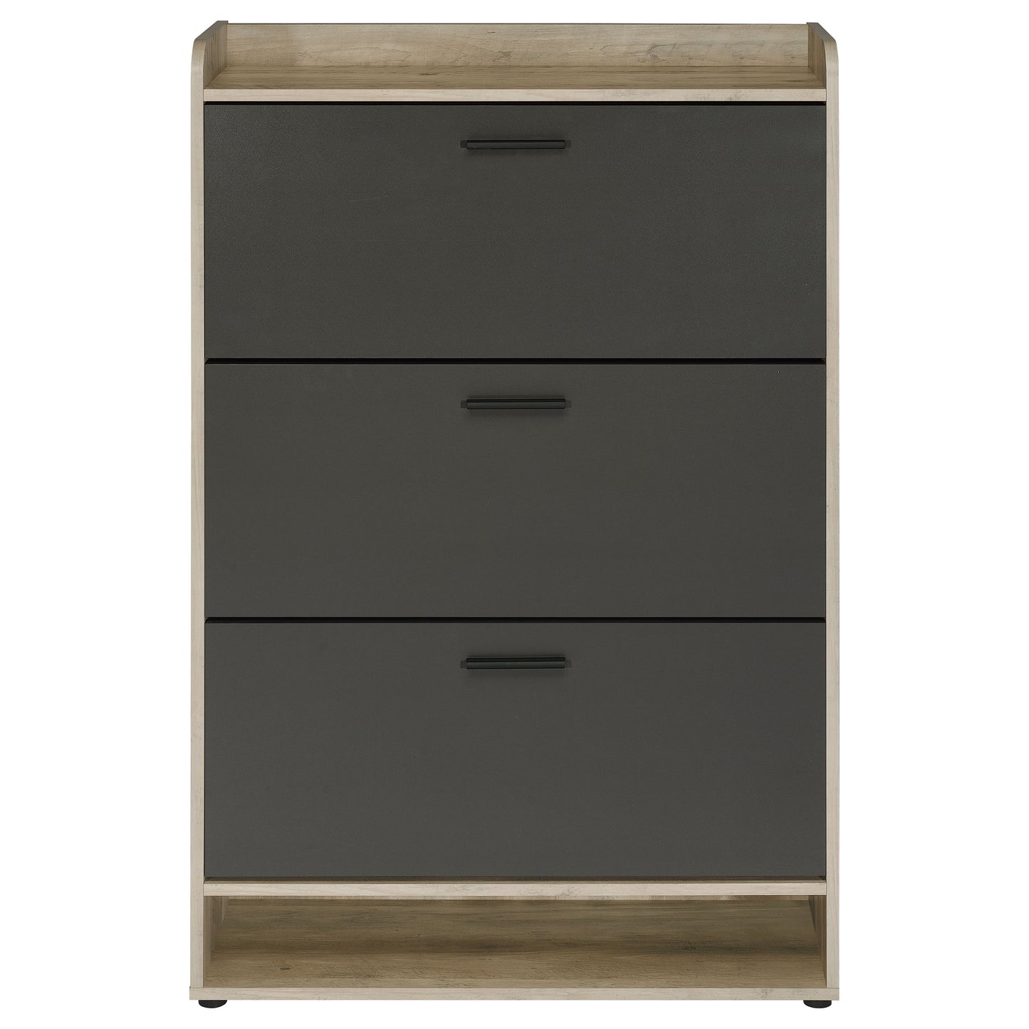 Denia 3-tier Engineered Wood Shoe Cabinet Grey