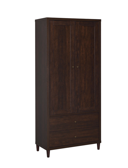 Wadeline 2-door Tall Accent Storage Cabinet Rustic Tobacco