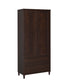 Wadeline 2-door Tall Accent Storage Cabinet Rustic Tobacco