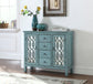 Rue 4-drawer Wood Trellis Accent Storage Cabinet Blue