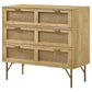 Zamora 3-drawer Wood Accent Cabinet with Woven Cane Natural