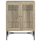 Bonilla 2-door Engineered Wood Cabinet Distressed Pine