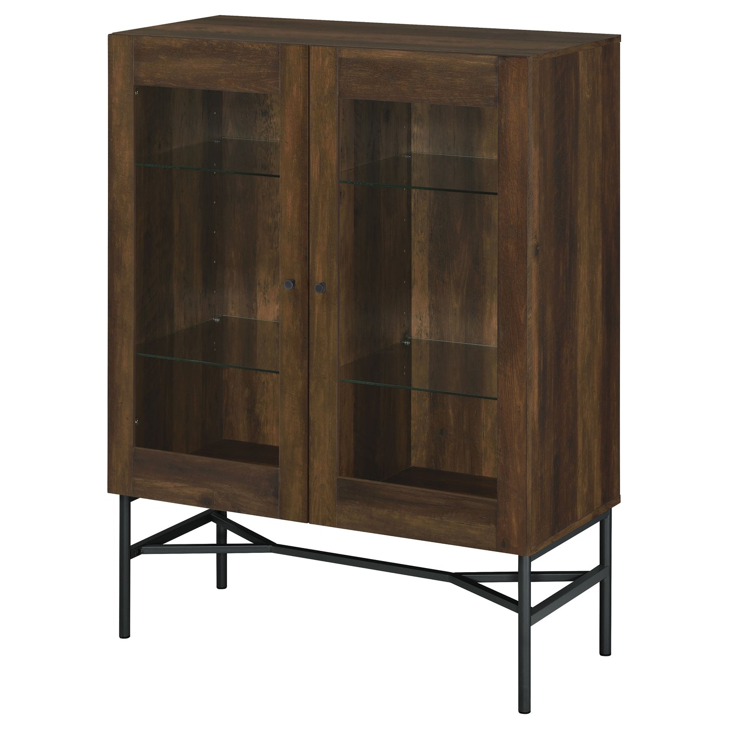 Bonilla 2-door Engineered Wood Cabinet Dark Pine