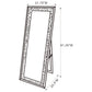 Carisi 22 x 61 Inch Crystal Acrylic Standing Mirror Silver