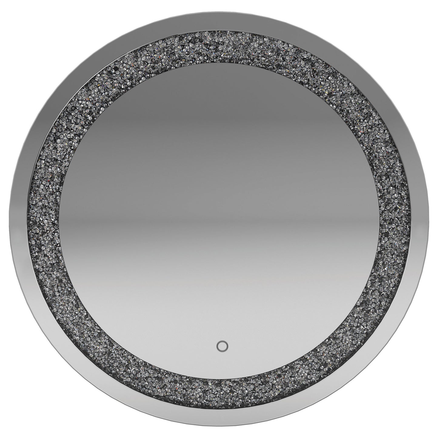 Landar 32 x 32 Inch Round LED Light Wall Mirror Silver