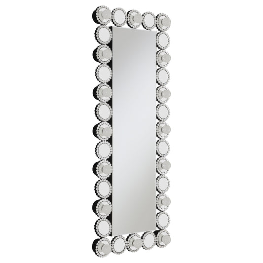 Aghes 24 x 62 Inch Wall Mirror with Lighting Silver