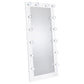 Zayan 32 x 71 Inch Floor Mirror LED Lighting White Gloss