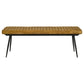 Misty Leather Upholstered Dining Bench Antique Camel