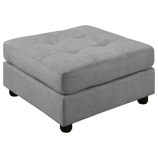 Claude Square Upholstered Tufted Ottoman Dove