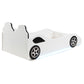 Cruiser Wood Twin LED Race Car Bed White