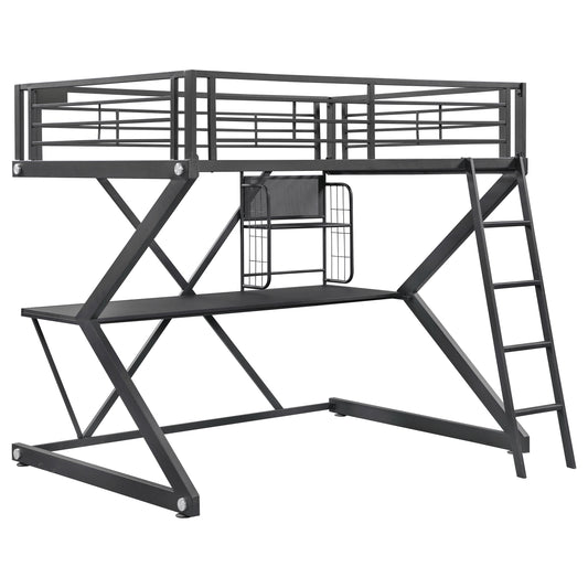 Parkview Full Workstation Loft Bed Black