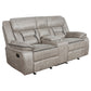 Greer 2-piece Upholstered Reclining Sofa Set Taupe