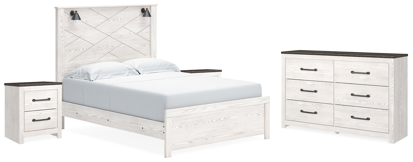 Gerridan Queen Panel Bed with Dresser and 2 Nightstands