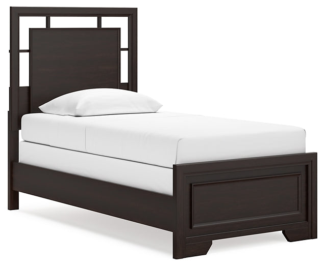 Covetown Twin Panel Bed with Dresser and Nightstand