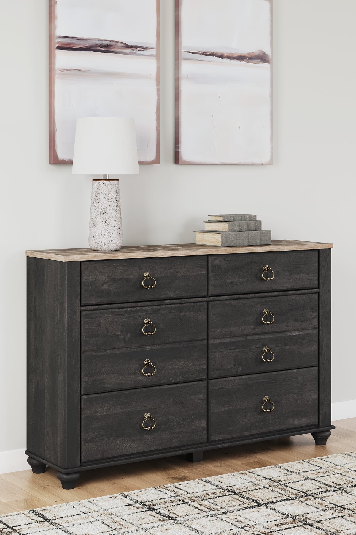 Nanforth King Panel Bed with Dresser