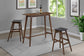 Finnick Cushioned Backless Bar Stool Walnut (Set of 2)