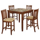 Jardin 5-piece Counter Height Dining Table Set Red Brown