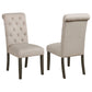 Balboa Fabric Upholstered Dining Side Chair Beige (Set of 2)