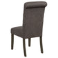 Balboa Fabric Upholstered Dining Side Chair Grey (Set of 2)