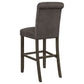 Balboa Fabric Upholstered Bar Chair Grey (Set of 2)