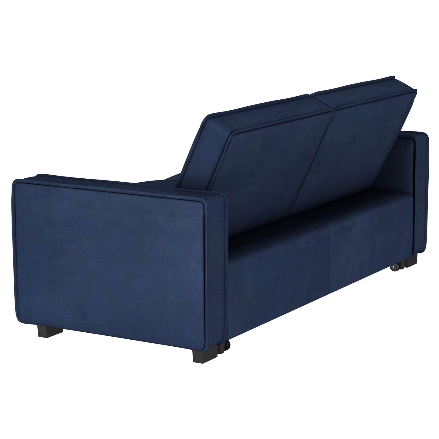 Gretchen Upholstered Convertible Sleeper Sofa Bed Navy Blue