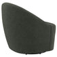 Leon Upholstered Barrel Accent Swivel Chair Hunter Green